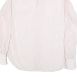 ARTHUR SLUCK Mens Pink & White Striped Shirt M Cotton Blend Classic Style