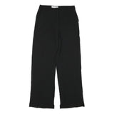 MAX MARA Womens Cotton Blend Black Relaxed Wide-Leg Trousers W26 L28 Elegant