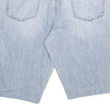 WRANGLER Mens Light Blue Denim Shorts 2XL W34 Classic Cotton Blend Summer