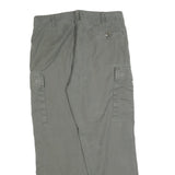 Mens Cotton Green Button Closure Cargo Pocket Regular Fit Trousers W34 L25