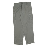 Mens Cotton Green Button Closure Cargo Pocket Regular Fit Trousers W34 L25