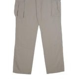 BIG PACK Mens Beige Regular Fit Drawstring Cargo Trousers W30 L34 Outdoor Casual