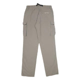 BIG PACK Mens Beige Regular Fit Drawstring Cargo Trousers W30 L34 Outdoor Casual