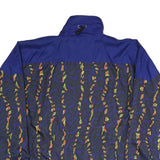 ODLO Mens Blue Patterned Zip Jacket L Polyester Blend Lightweight Sport Outdoor