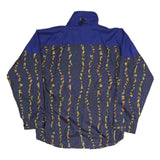 ODLO Mens Blue Patterned Zip Jacket L Polyester Blend Lightweight Sport Outdoor