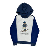 Age 14-16 Skiing Polo Bear Polo By Ralph Lauren Graphic Hoodie - Large Blue Cotton