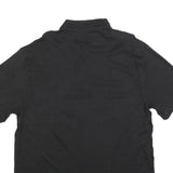 TOMMY HILFIGER Mens Black Short Sleeve Plain 2XL Polo Shirt Cotton Blend Casual