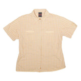 MAMMUT Womens Cream & Beige Check Shirt L Lightweight Outdoor Casual Button