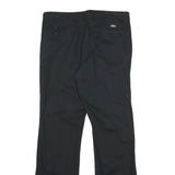 DICKIES Womens Black Slim Straight Cotton Blend Trousers W30 L32 Workwear Zip
