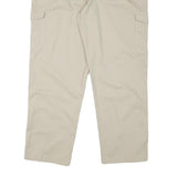 BERNWALT Mens Beige Cotton Blend Regular Cargo Trousers W40 L32 Elastic Waist