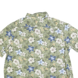 CROFT & BARROW Mens Green & Blue Floral Shirt XL Summer Casual Tropical