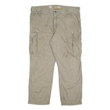 CARHARTT Mens Cotton Beige Relaxed Cargo Trousers W40 L30 Workwear Casual