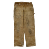 Carhartt Double Knee Carpenter Trousers - 32W 30L Brown Cotton