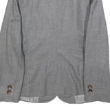 BOGNER Womens Grey Wool Tailored Jacket XL Button Plain Elegant Classic