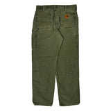 Carhartt B151 Olv Carpenter Pants - 35W 33L Green Cotton