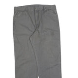 DICKIES Mens Cotton Blend Grey Relaxed Straight Trousers W38 L32 Workwear