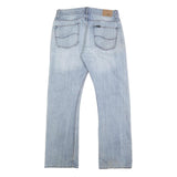 LEE Mens Jeans Blue Regular Straight Denim Light W32 L31 Classic Fit Zip Closure