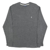 POLO RALPH LAUREN Mens Grey Long Sleeve Crew Neck Cotton Blend T-Shirt L