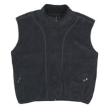 CHAMPION Mens Black Fleece Gilet XL Polyester Zip Pocketed Casual Outerwear