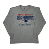 New England Patriots Majestic Nfl Long Sleeve T-Shirt - XL Grey Cotton