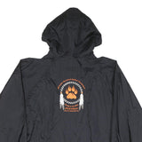 PORT AND COMPANY Mens Orange & Black Hooded Windbreaker Jacket XL Nylon Plain