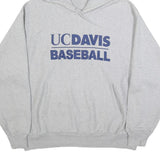 CHAMPION REVERSE WEAVE Mens Grey UC Davis Baseball Pullover Hoodie L Cotton