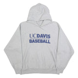 CHAMPION REVERSE WEAVE Mens Grey UC Davis Baseball Pullover Hoodie L Cotton
