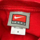 Age 6 Wisconsin Nike College T-Shirt - XS Red Cotton