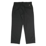 DICKIES Mens Cotton Black Regular Straight Trousers W30 L33 Workwear Zip Closure
