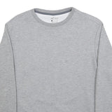 NIKE Womens Grey Sweatshirt Crew Neck S Cotton Blend Pullover Athletic