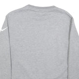 NIKE Womens Grey Sweatshirt Crew Neck S Cotton Blend Pullover Athletic