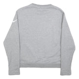 NIKE Womens Grey Sweatshirt Crew Neck S Cotton Blend Pullover Athletic