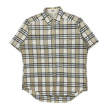Lee Checked Short Sleeve Shirt - Large Blue Cotton