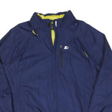 STARTER Mens Blue Polyester Blend Track Jacket L Zip Athletic Casual Sport
