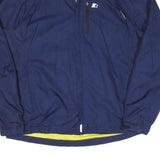 STARTER Mens Blue Polyester Blend Track Jacket L Zip Athletic Casual Sport