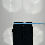Carhartt Double Knee Carpenter Trousers - 30W 30L Black Cotton