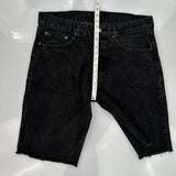Levis Denim Shorts - 37W 11L Black Denim