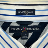 Tommy Hilfiger Striped Shirt - Large Blue Cotton