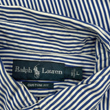 Ralph Lauren Striped Shirt - Large Blue Cotton