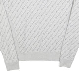 CHAMPION REVERSE WEAVE Mens Grey All Over Logo Crew Neck M Cotton Sweatshirt