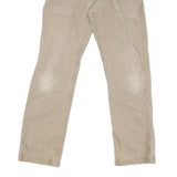 CARHARTT Mens Cotton Blend Beige Regular Leg Trousers W31 L31 Workwear Zip