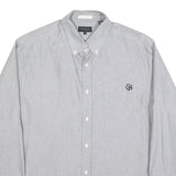 TED BAKER Mens Grey Cotton Blend Shirt XL Button Down Collar Long Sleeve Casual