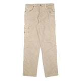 GUESS Mens Regular Fit Beige Denim Jeans W32 L30 Classic Cotton Blend Zip