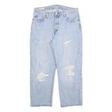 LEVI'S 501 BIG E Womens Jeans Blue Regular Straight Denim Light W34 L27