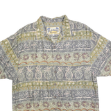 OLD MAUI Mens Green Rayon Shirt M Hawaiian Tropical Floral Pineapple Print