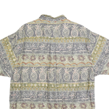 OLD MAUI Mens Green Rayon Shirt M Hawaiian Tropical Floral Pineapple Print