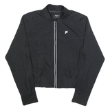 FILA Womens Black Jacket L Polyester Lightweight Button Closure Track Logo
