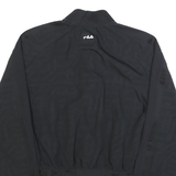 FILA Womens Black Jacket L Polyester Lightweight Button Closure Track Logo