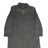 PIERRETTE Womens Grey Wool Blend Button Jacket UK 10 Classic Long Sleeve Plain