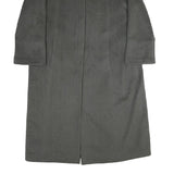 PIERRETTE Womens Grey Wool Blend Button Jacket UK 10 Classic Long Sleeve Plain